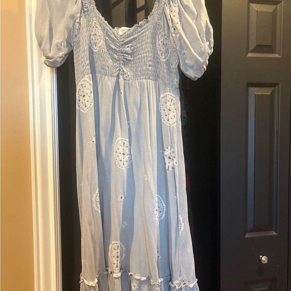 Boho Me Blue Midi Dress size small